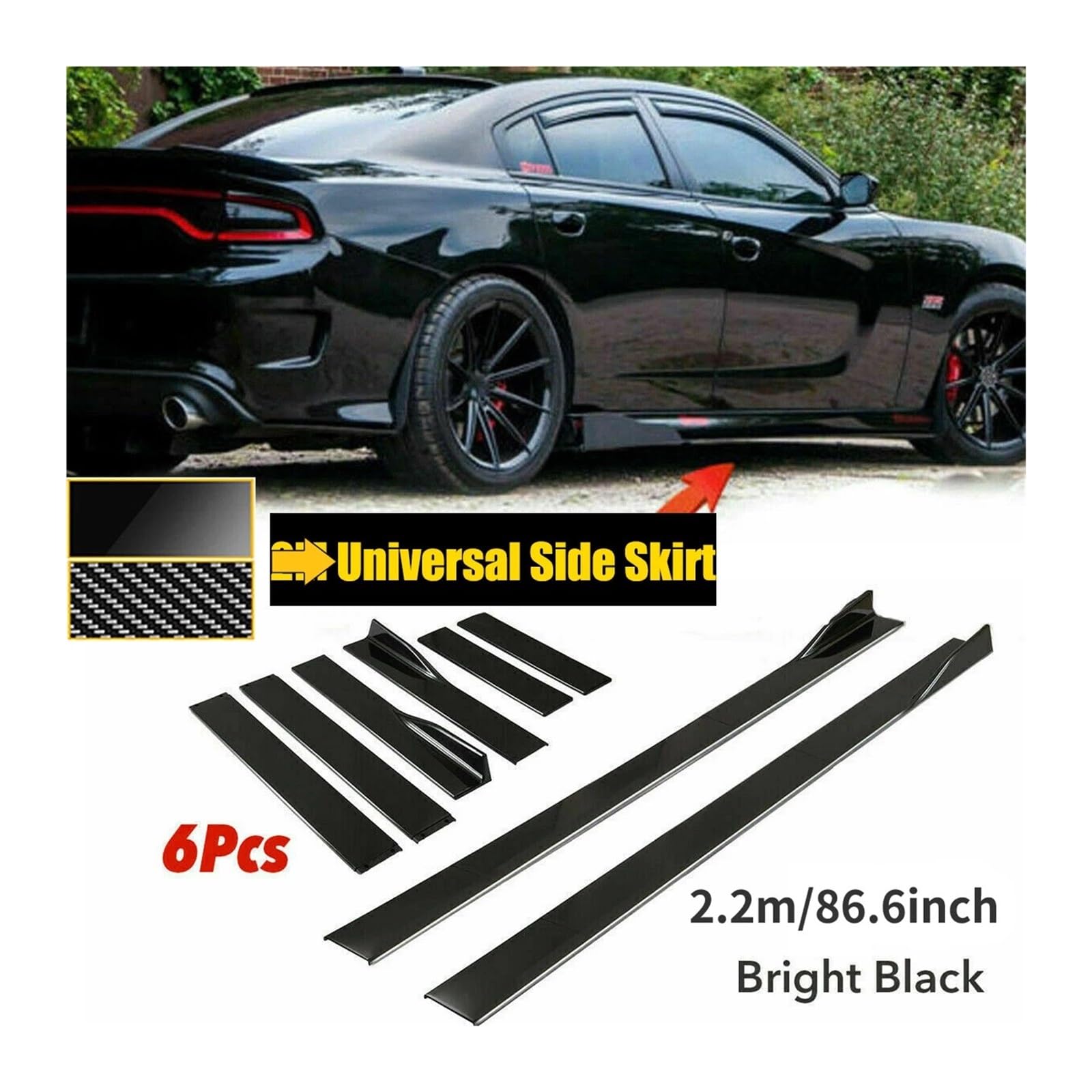 ダッジチャレンジャー サイドスカート Amazon.com: Side Skirts Compatible with 2015-2023 Dodge